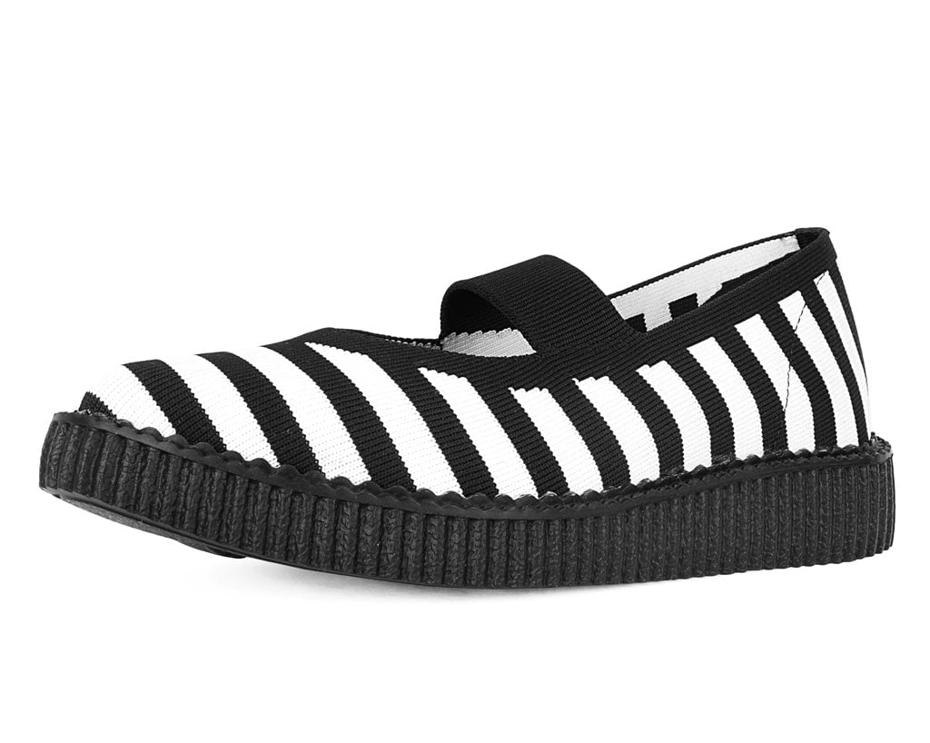 Black and white striped sneakers on sale