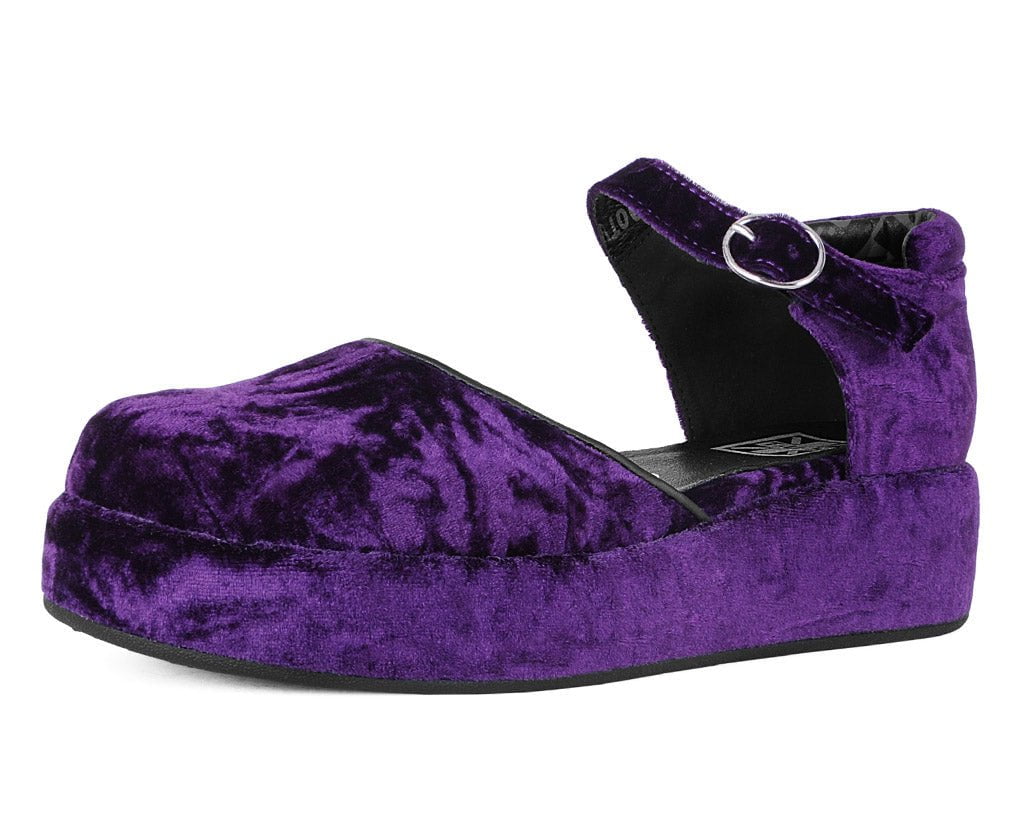 Purple velvet shoes online