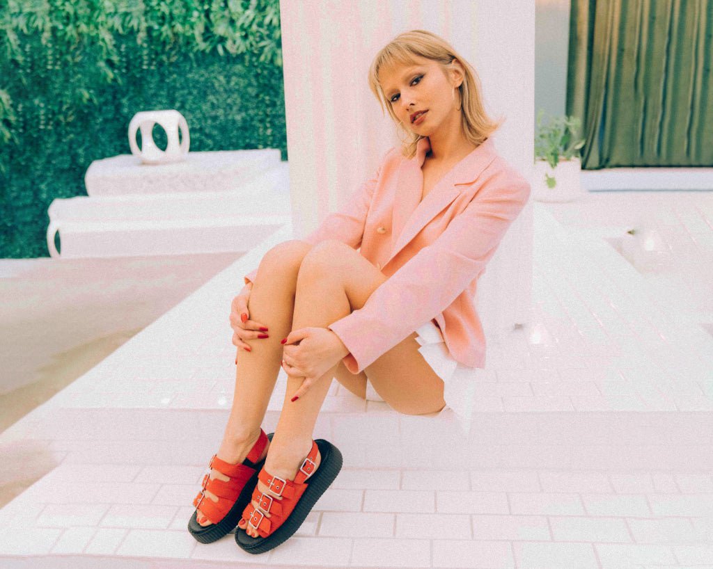 Ginger Faux Suede 3-Buckle Mondo Sandal