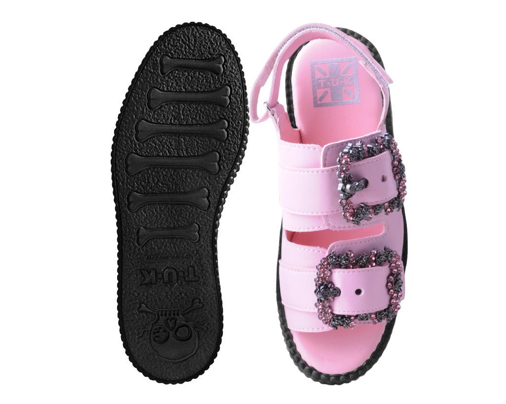 Pink TUKskin™ 2-Buckle Diamond Sandal