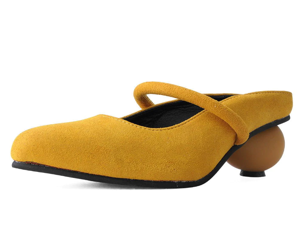 Mustard yellow suede heels hotsell