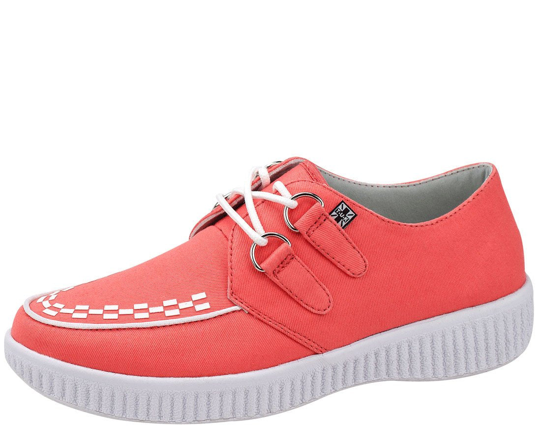 A8488 Coral Twill T.U.K. Viva Creepers Pink