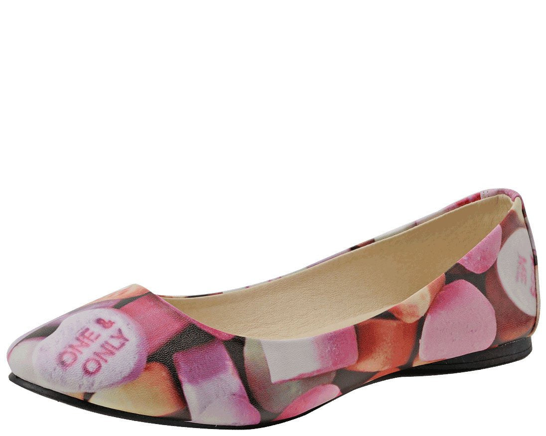 A9007L Candy Hearts Flats Pink