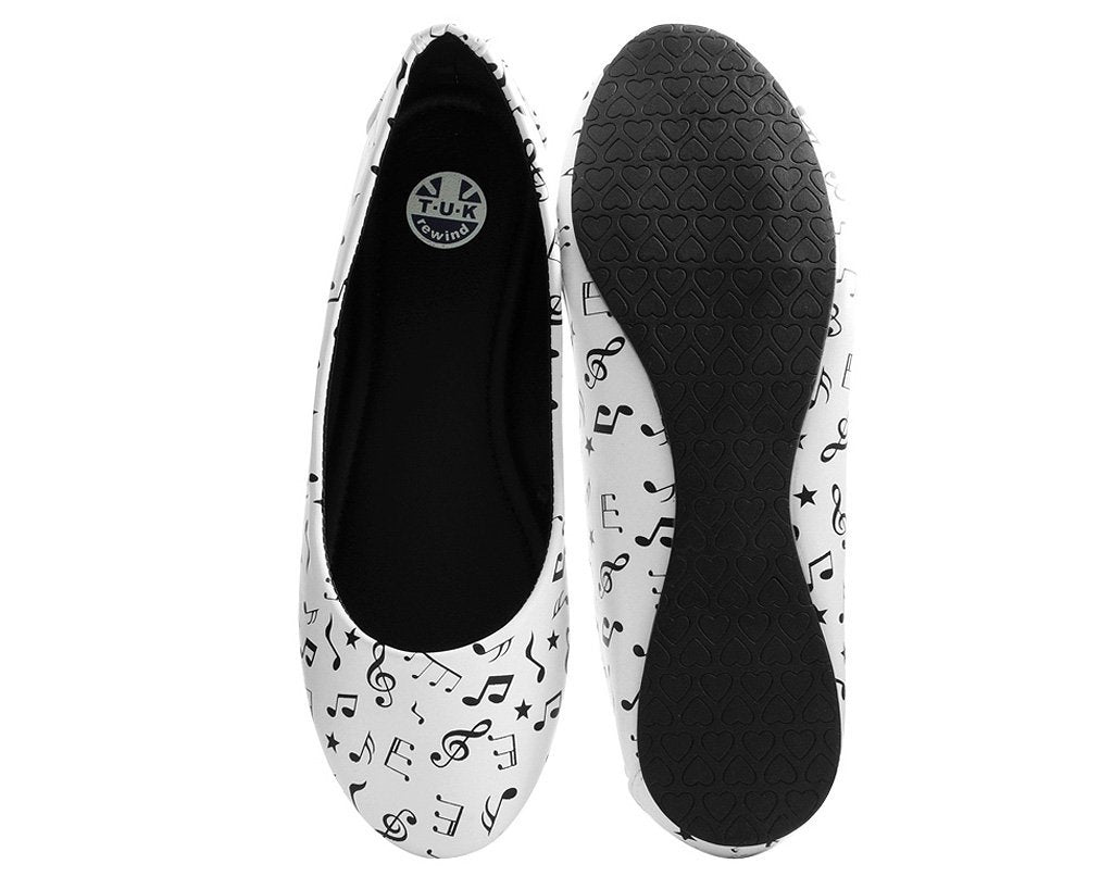 Black & White Music Note Flat
