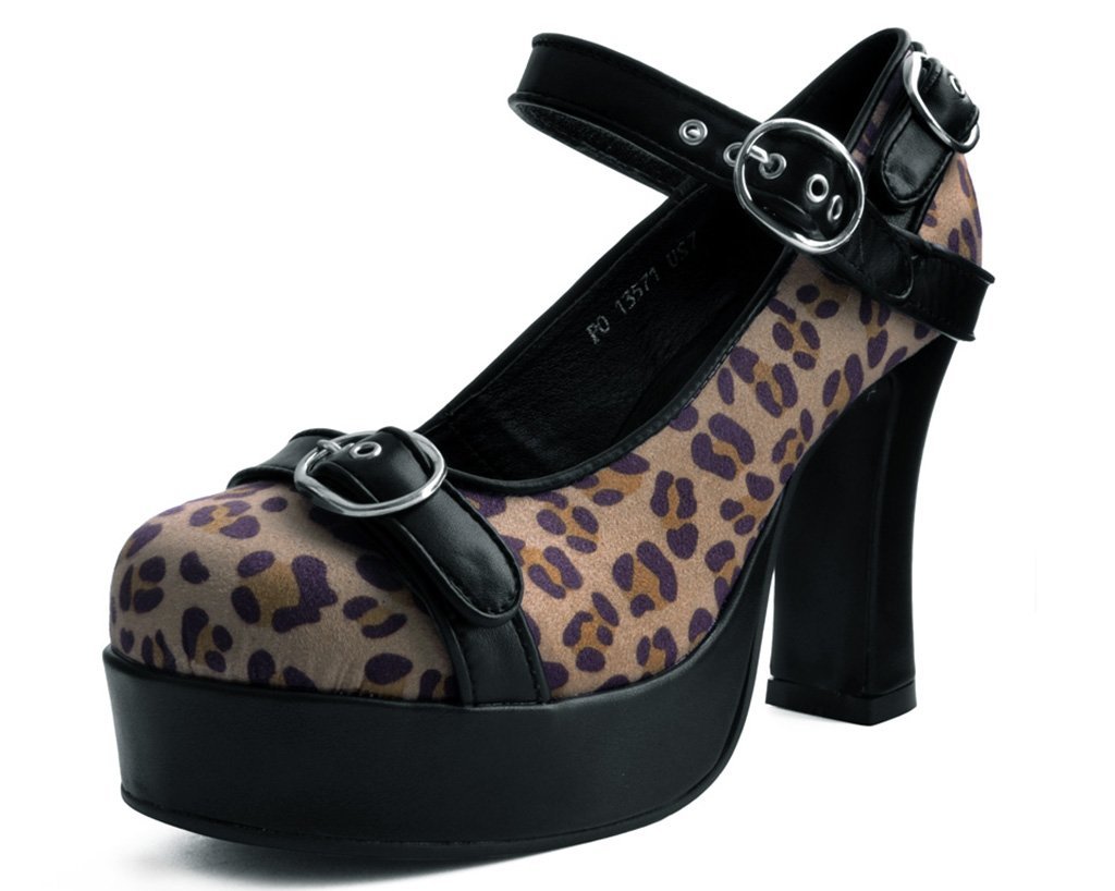 Black & Leopard Classic Platform Heel