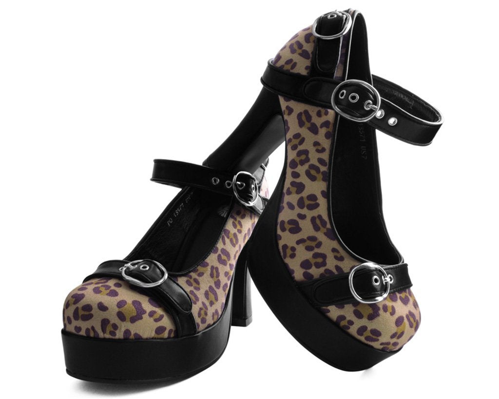 Black & Leopard Classic Platform Heel