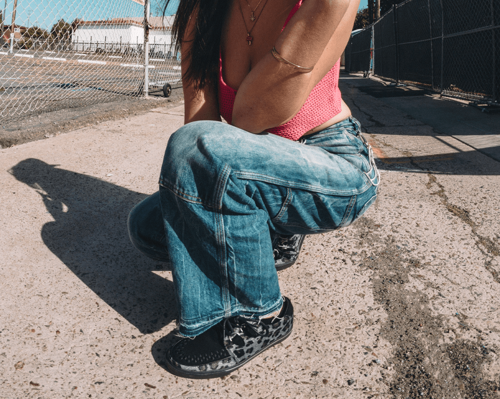 Black & Grey Leopard Hair VLK Sneaker