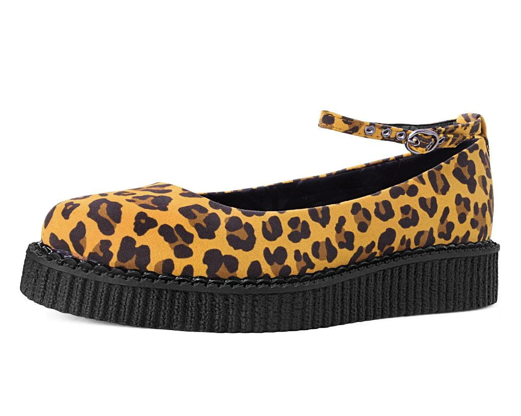 Mustard Leopard Pointed Ballet Creeper T.U.K. Footwear Outlet