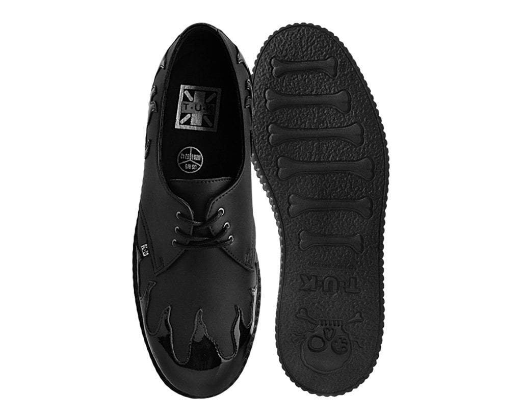 Black TUKskin™ & Patent Flame Pointed Creeper