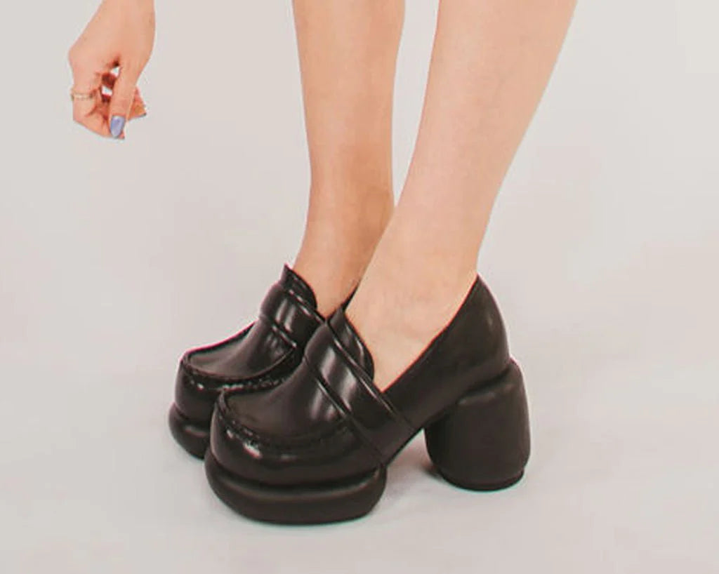 90s heeled loafers discount