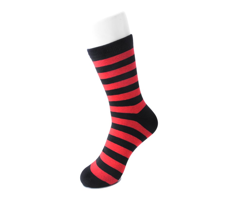 red and black mens dress socks Men's Novelty Chili Pattern Dress Socks in Black/Red Color