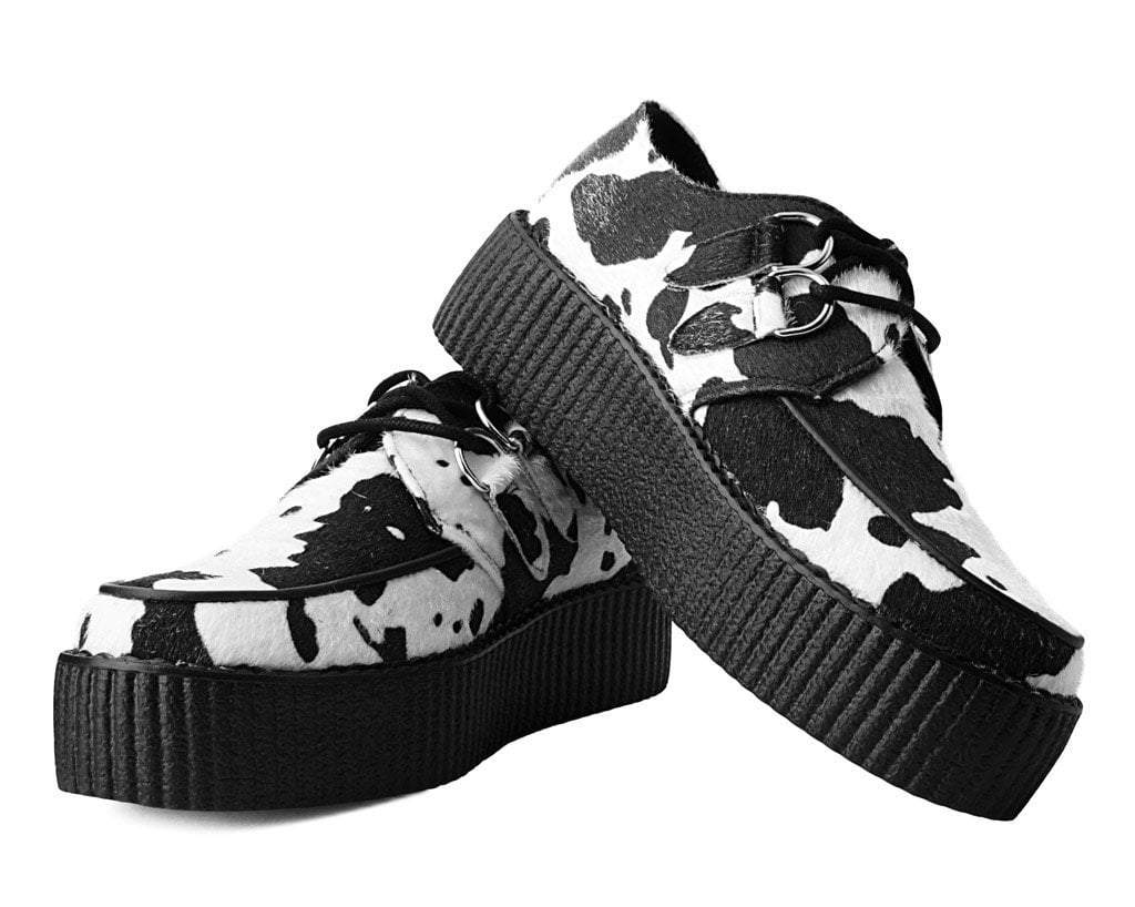 Black Cow Suede Viva Low Sole Creepers