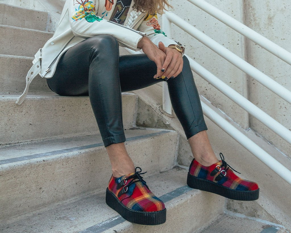 Orange Plaid D-Ring Viva Creeper