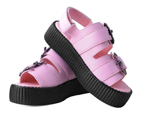 Pink TUKskin™ 2-Buckle Diamond Sandal