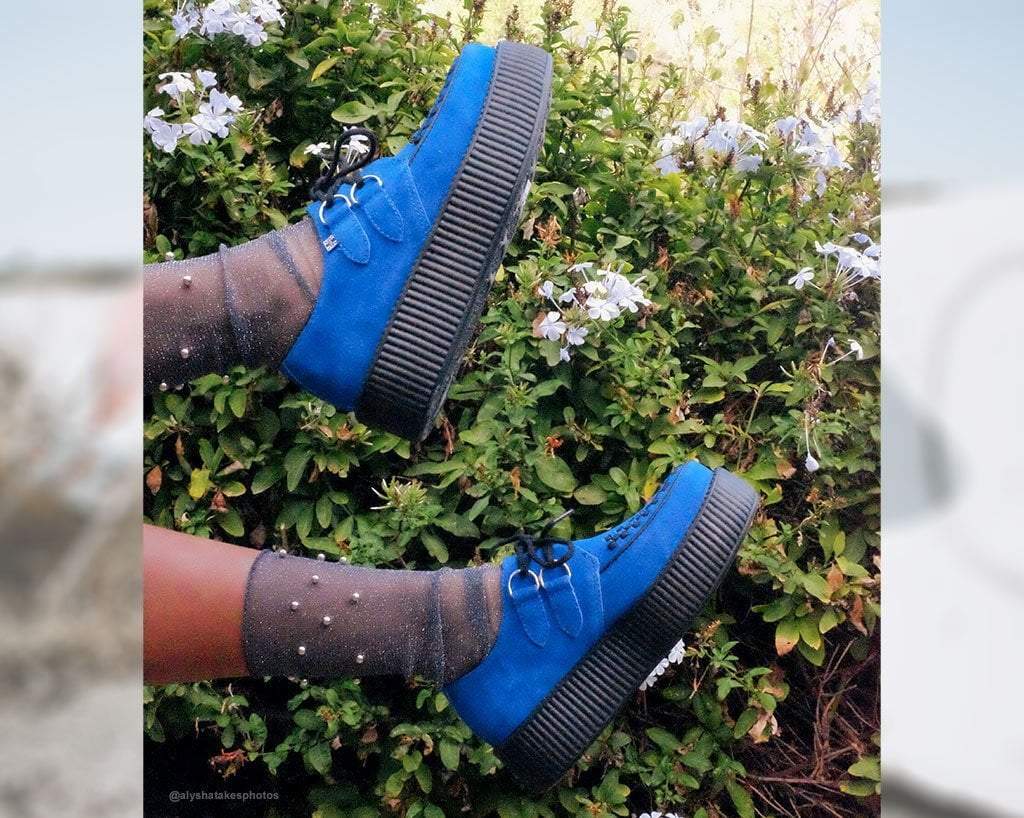Blue Cow Suede Viva Mondo Creepers – Footwear Outlet
