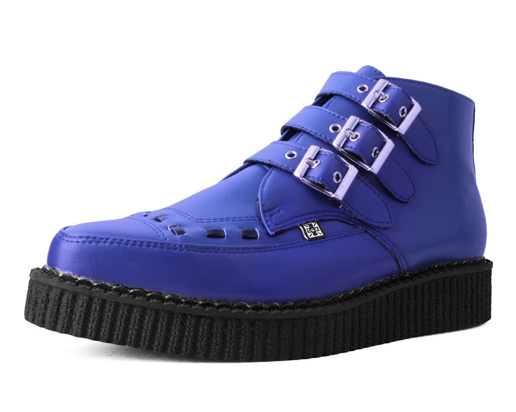 Lazuli Blue TUKskin™ 3-Buckle Pointed Creeper Boot