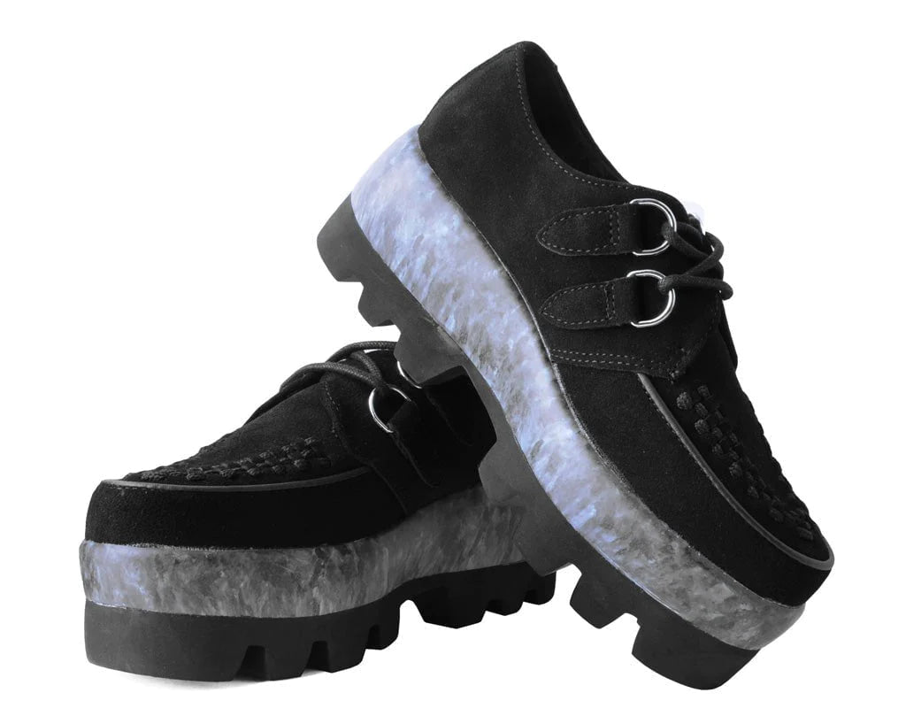 A3065 Black Marble Dino Lug Creeper Black