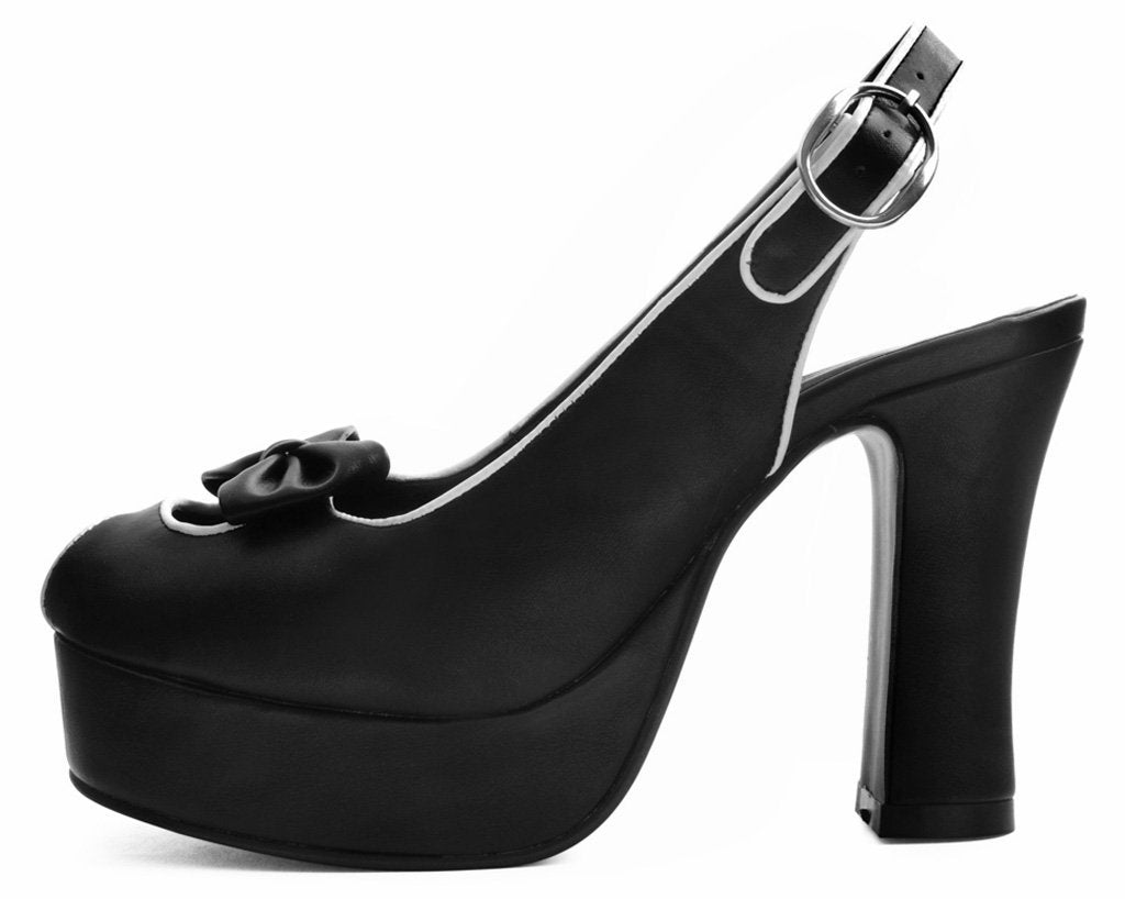 Black and white peep toe heels on sale