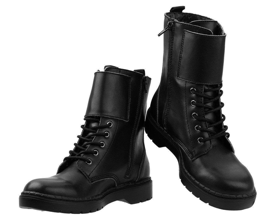 Black Top Strap Ealing Boot - T.U.K.