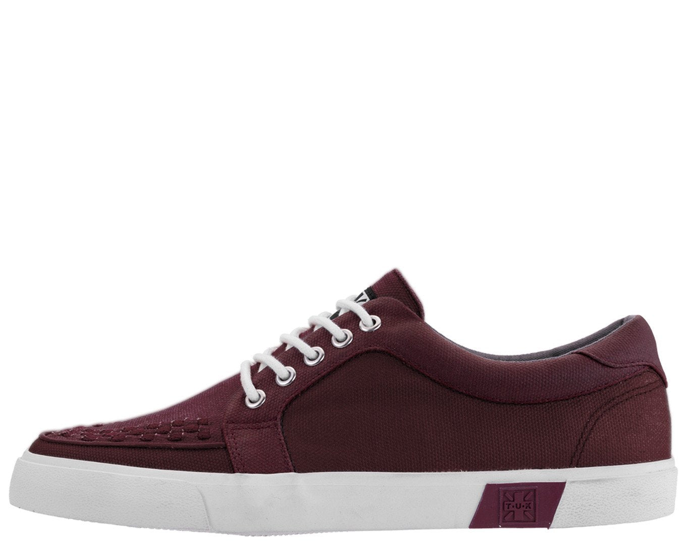 Burgundy Twill No-Ring VLK Sneaker - T.U.K.