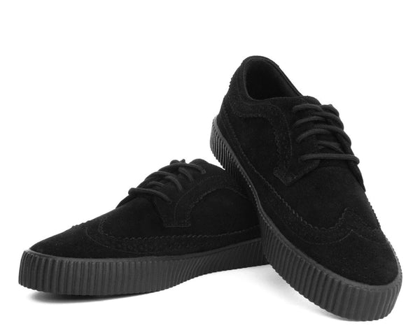Black Suede EZC Brogue Shoes 