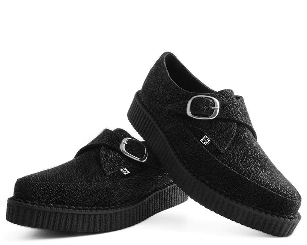 Black Stingray Pointed Buckle Creeper 