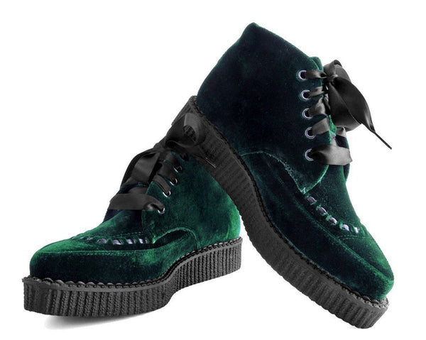 Emerald Velvet Pointed Boot 
