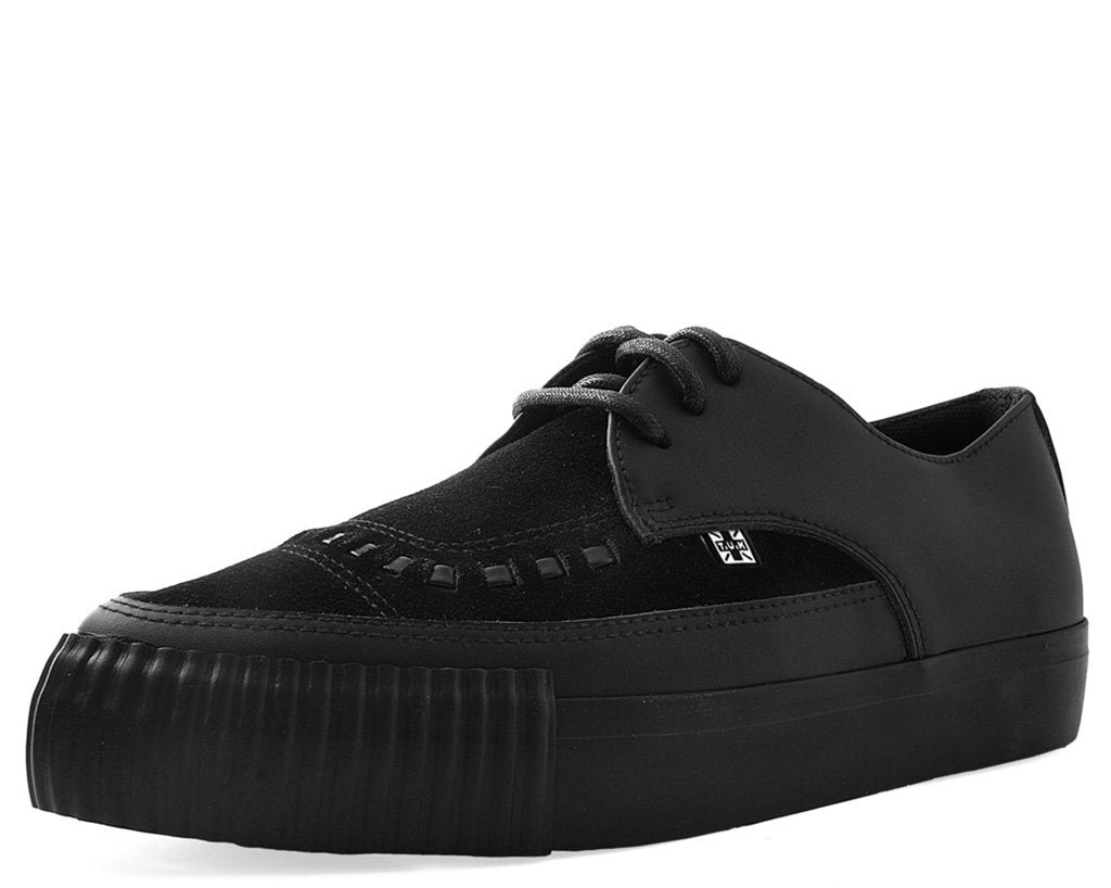 Black Leather & Suede Pointed Bumper EZC 