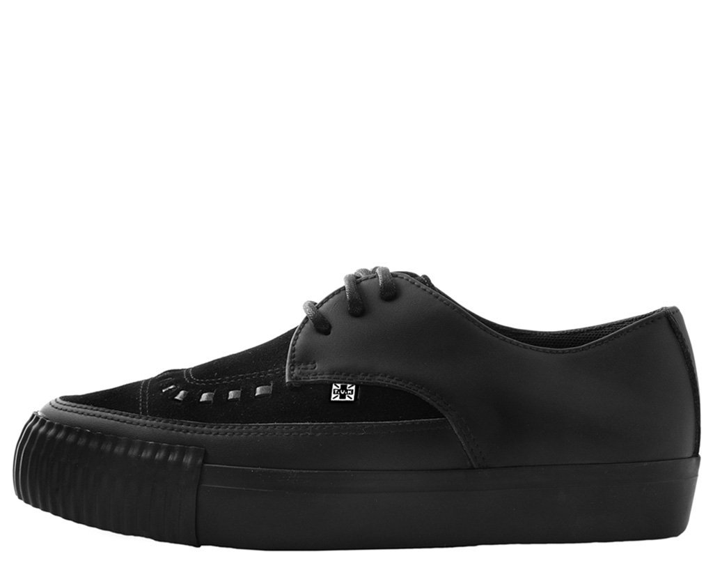 Black Leather & Suede Pointed Bumper EZC 