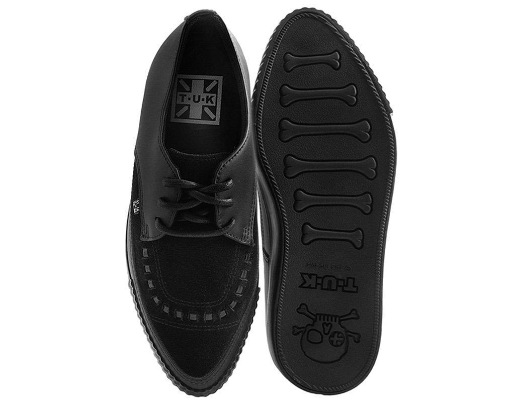 Black Leather & Suede Pointed Bumper EZC 