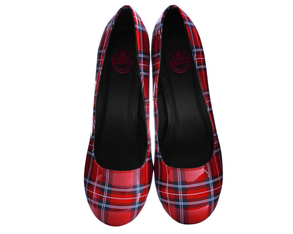 Red Plaid Heel 