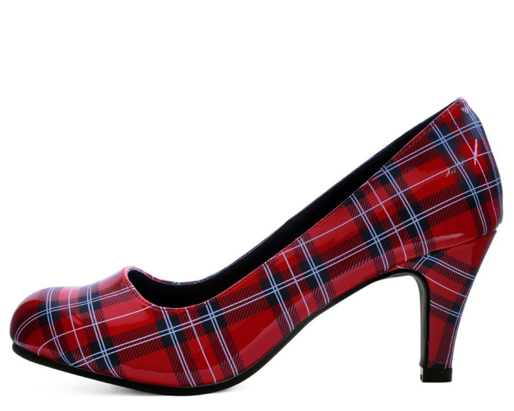 Red Plaid Heel 