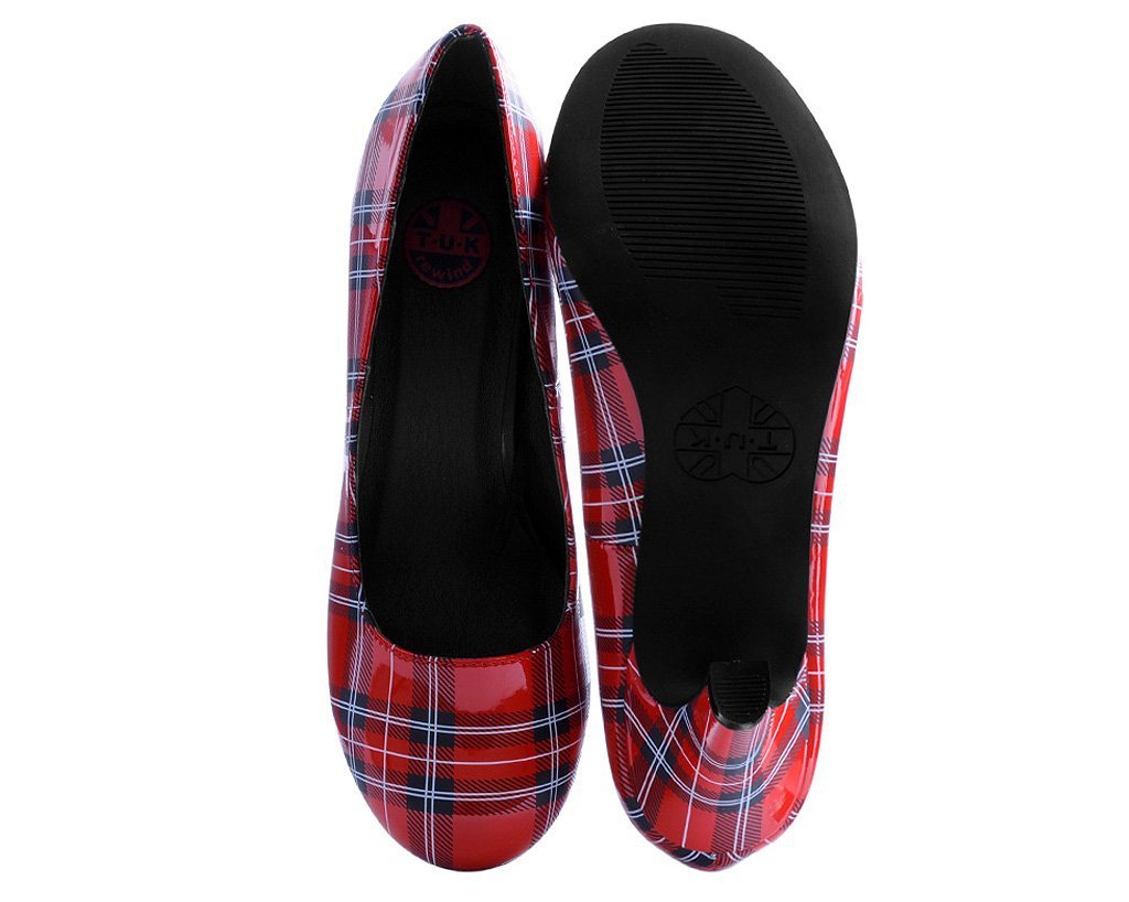 Red Plaid Heel 