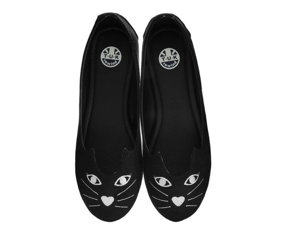 Black Coy Kitty Flat *ALL ITEMS FINAL SALE/NON-RETURNABLE*