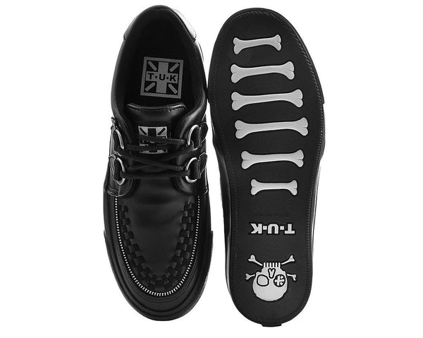Black Tukskin™ Zipper D-Ring VLK Creeper Sneaker