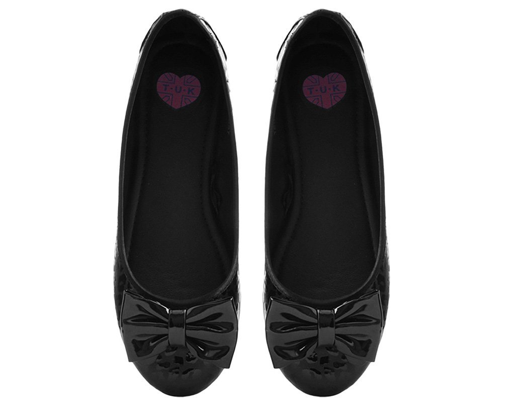 Black Leopard Patent Flat 