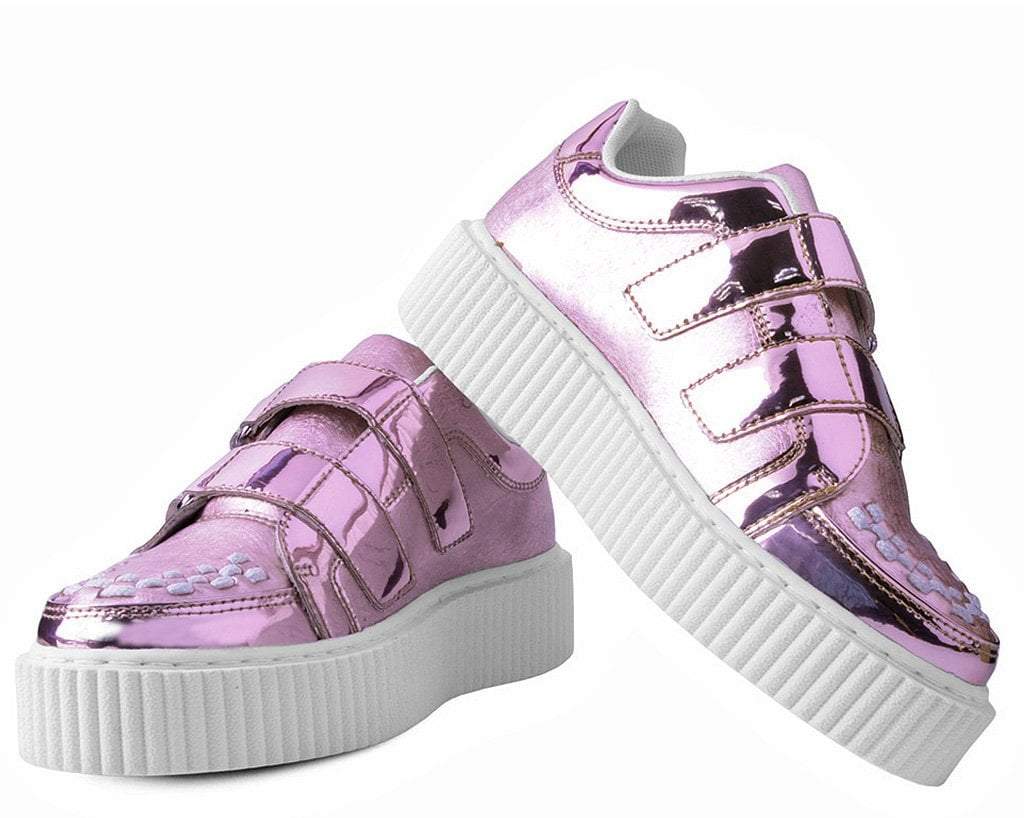 Pink Metallic Double Velcro Casbah Creeper 