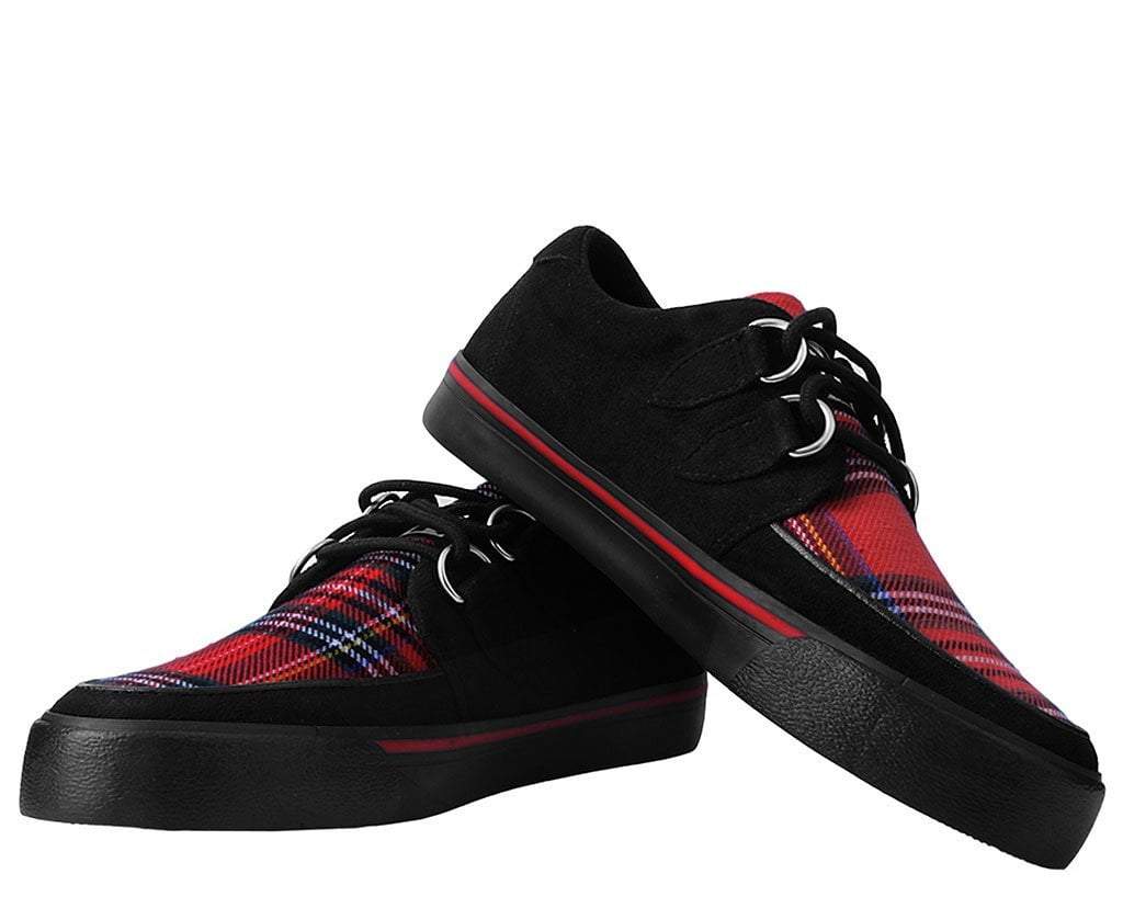 Black and red checkered shoes fashion