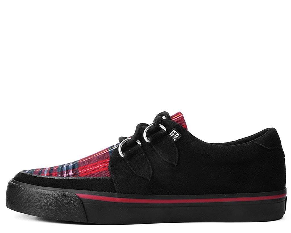 Black Faux Suede & Plaid VLK Sneaker 