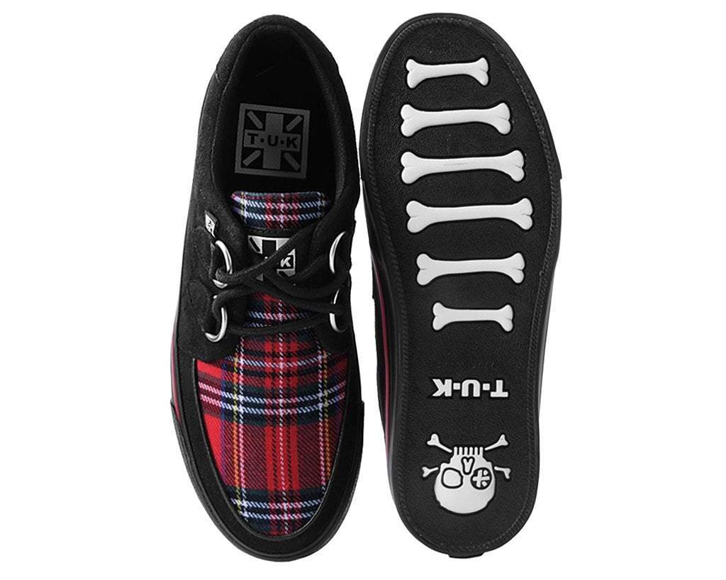 Black Faux Suede & Plaid VLK Sneaker 