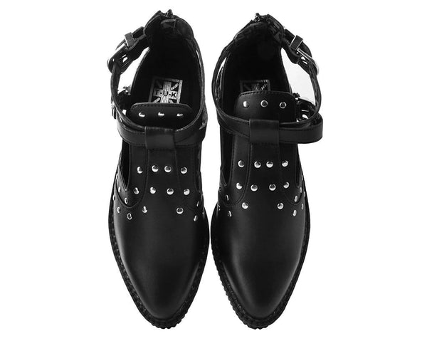 Black TUKskin™ Western Pointed Open Bootie 