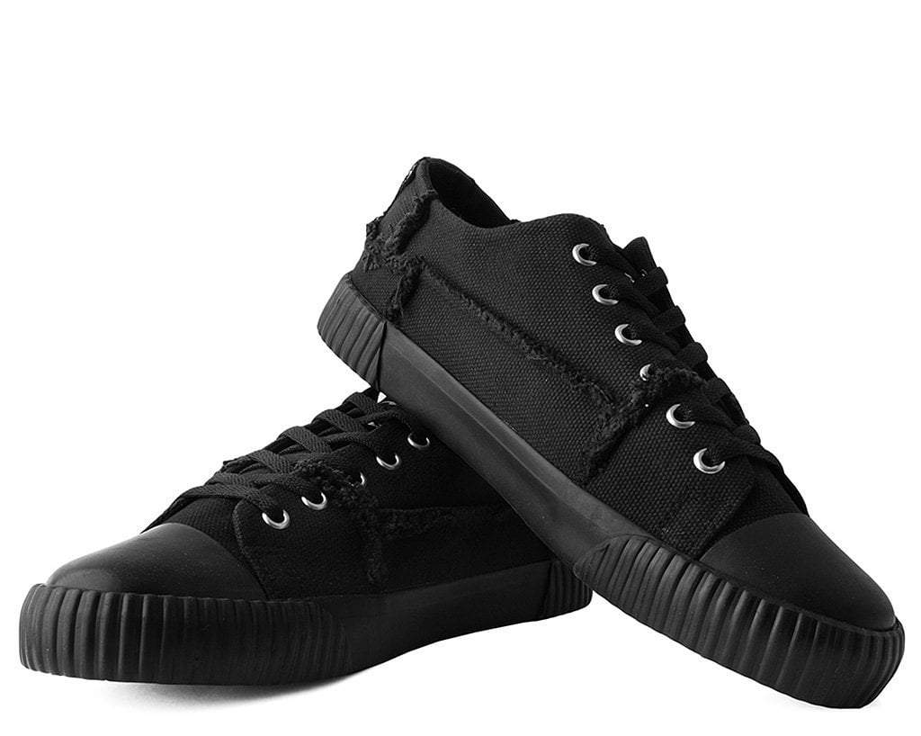 All black canvas sneakers best sale