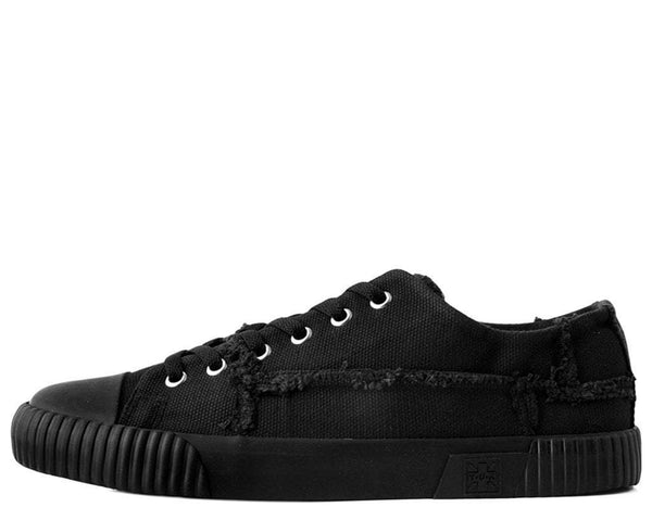 Black Canvas Low Top Sneaker 