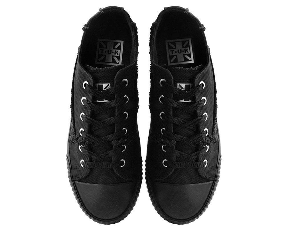 Black Canvas Low Top Sneaker 