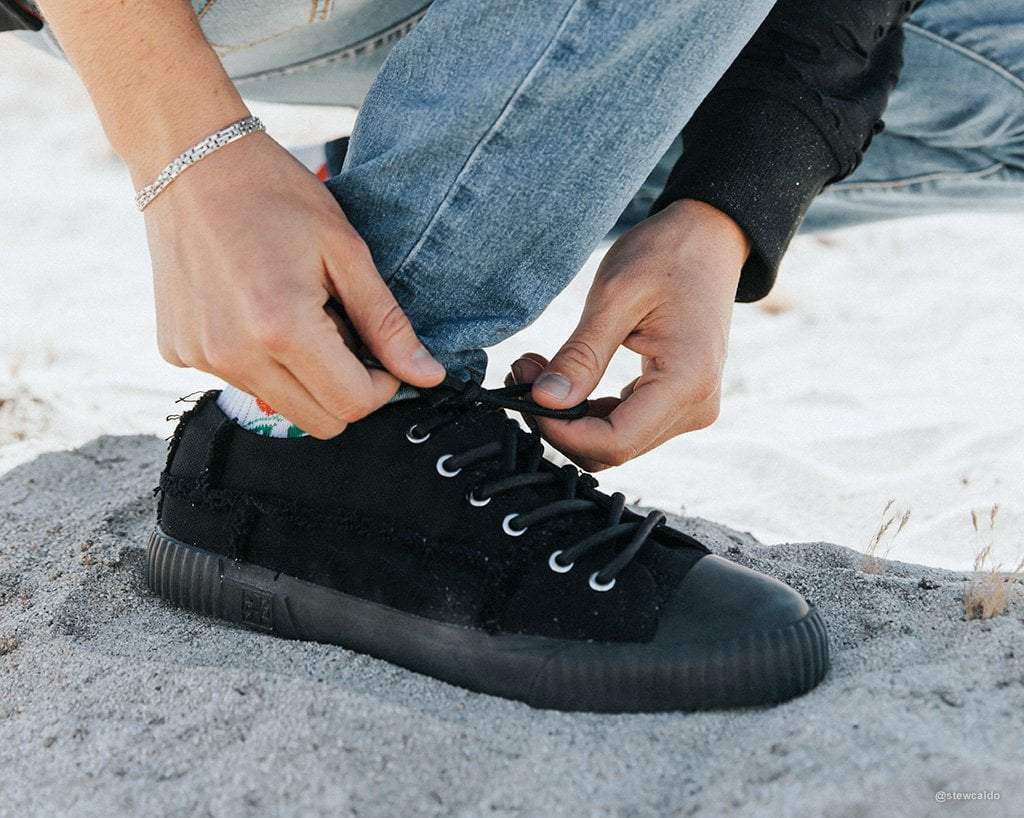 Black Canvas Low Top Sneaker