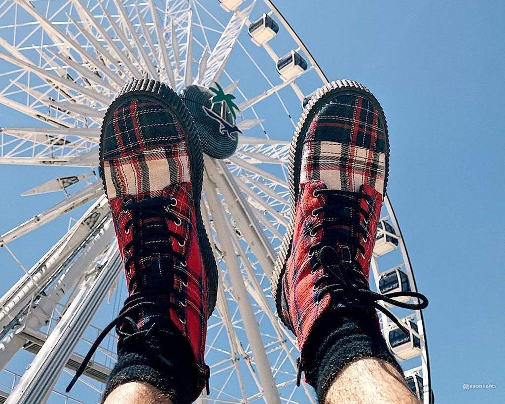 Mixed Plaid Vegan Casbah Creeper Boots T.U.K. Footwear Outlet