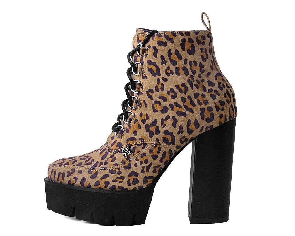 Lucky Brand Womens Tukko Ankle Strap Heels Sz 9 M Leather Leopard