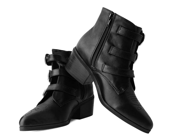Black Western Closed 3-Strap Boot