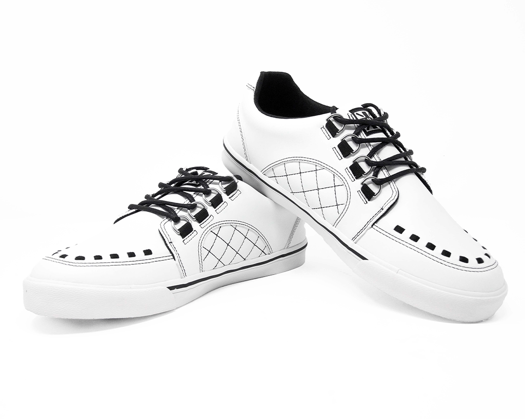 White TUKskin™ Quilted Interlace Sneaker