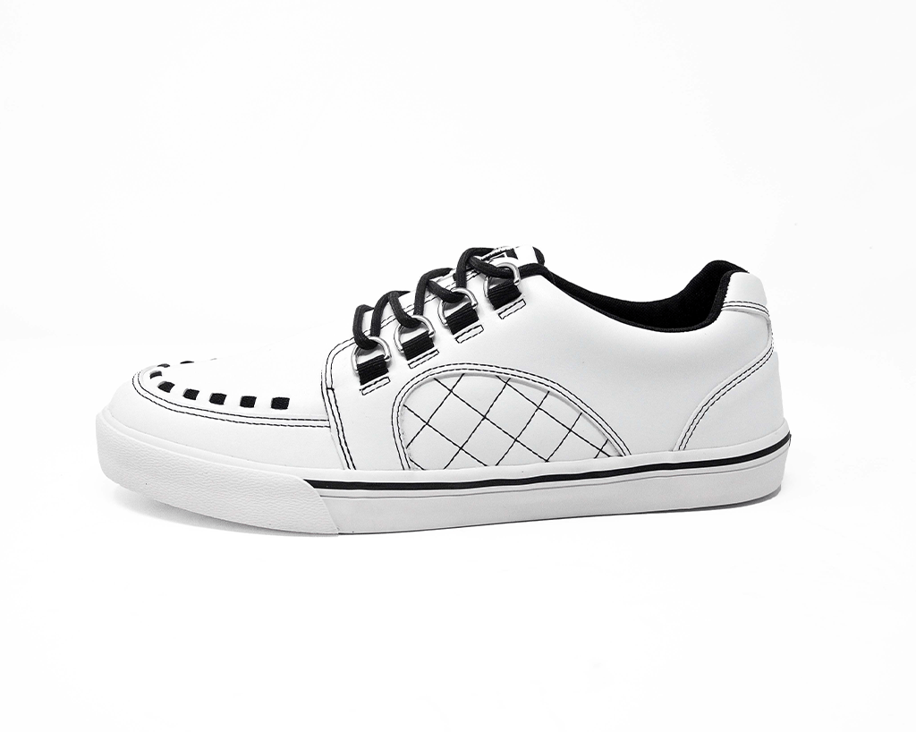 White TUKskin™ Quilted Interlace Sneaker